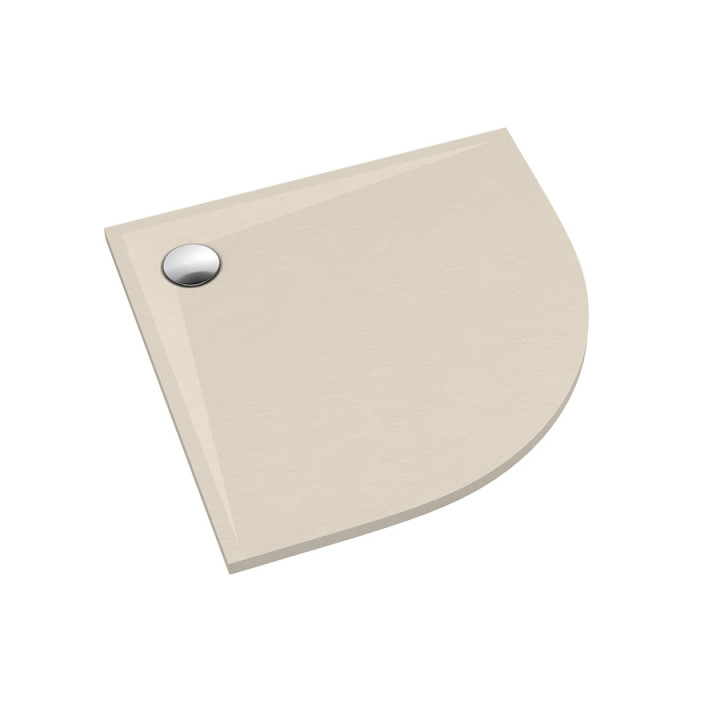 Schedline Brodzik kompozytowy Stabilsound Plus® Libra Cashmere Stone 80x80x3 cm R55, półokrągły, Gwarancja 15 lat